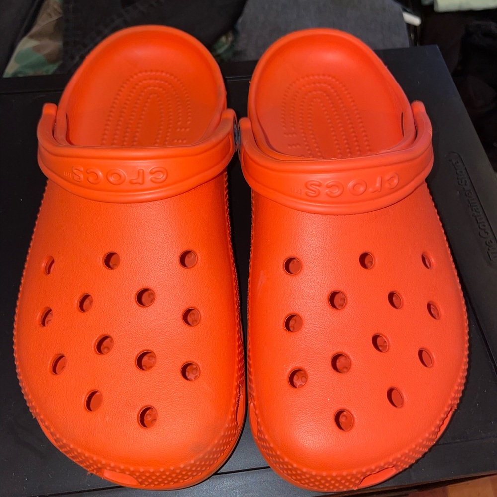 Orange Crocs
